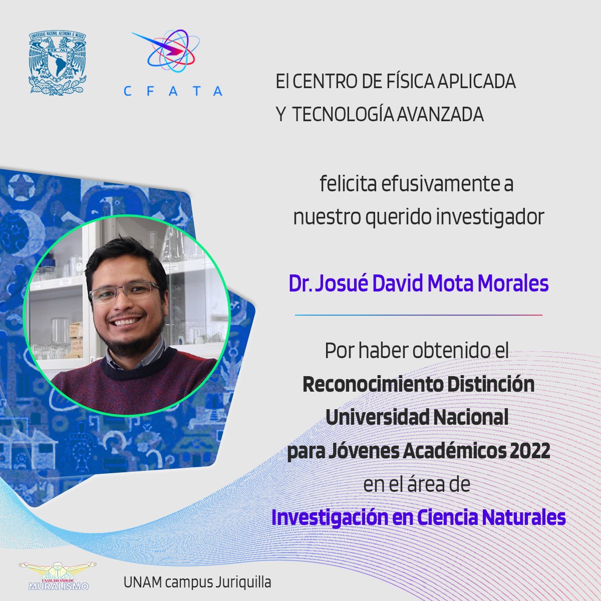 Reconocimiento Distinción Universidad Nacional para Jóvenes Académicos.