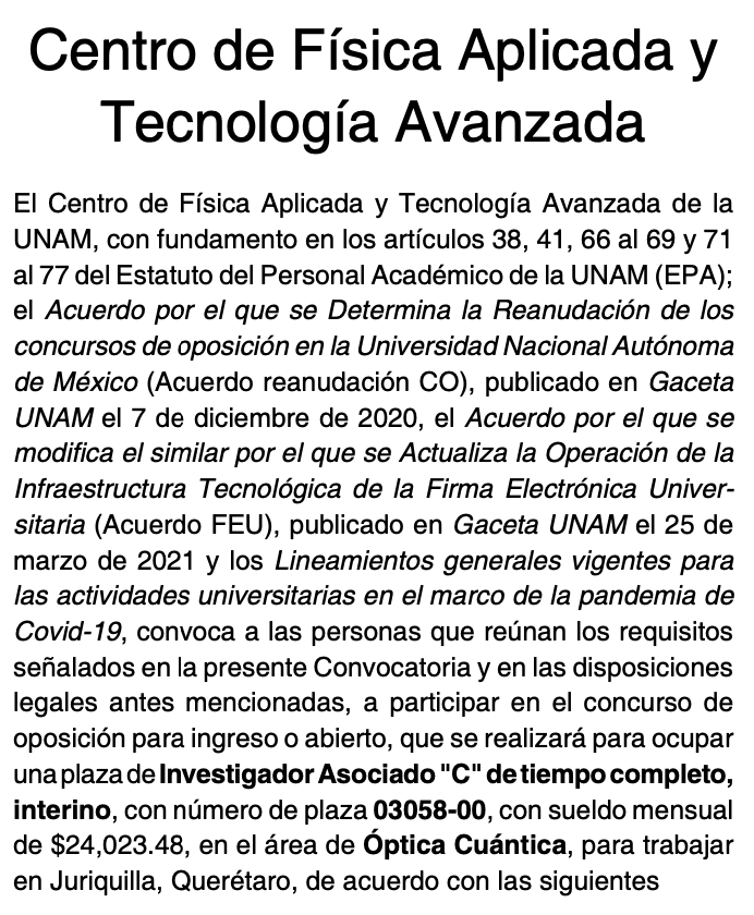 Plaza de Investigador 2025-2
